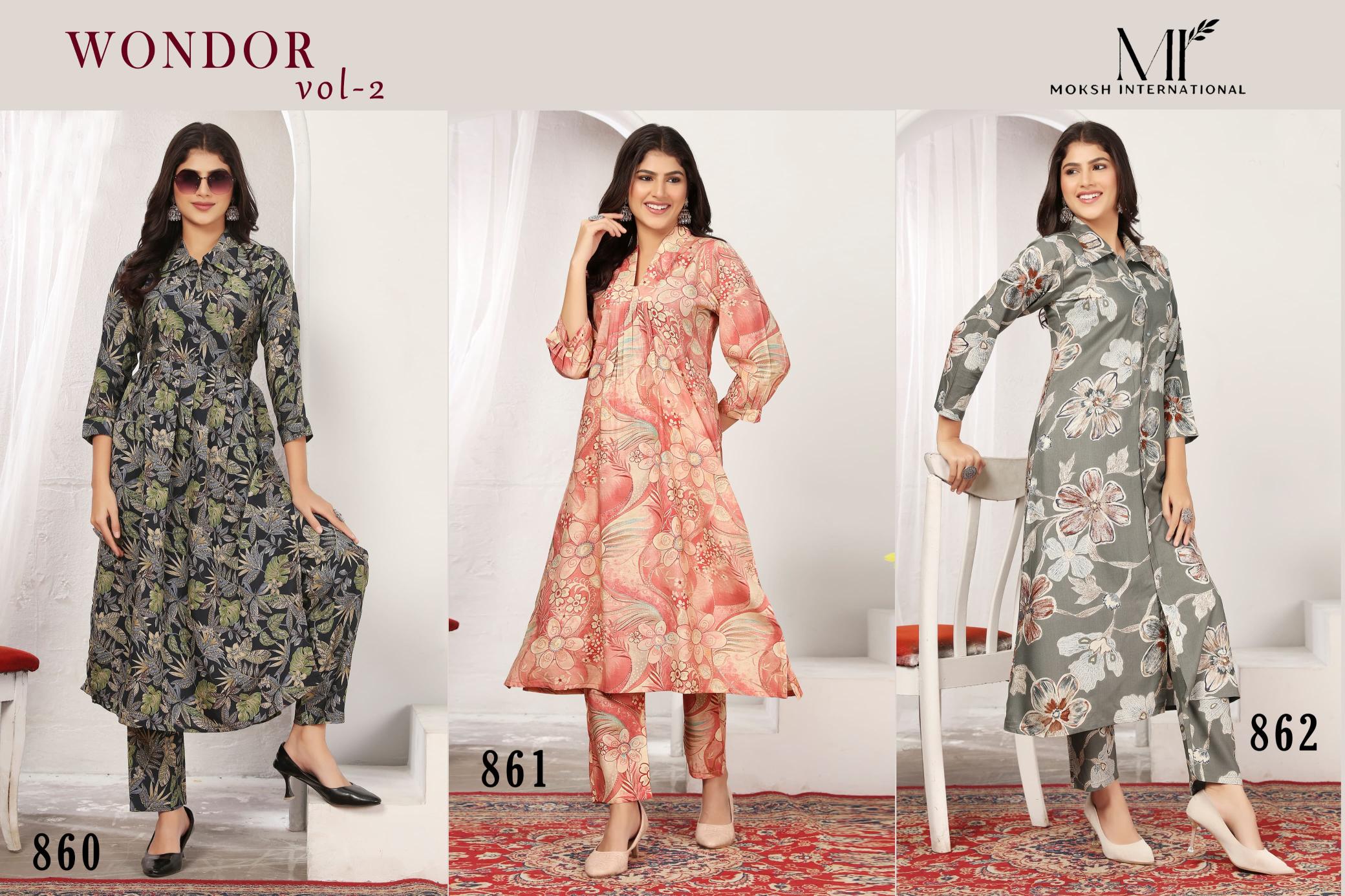 Moksh Wondor Vol 2 Fancy Western Co Ord Set Collection Branded Kurti Wholesaler in India