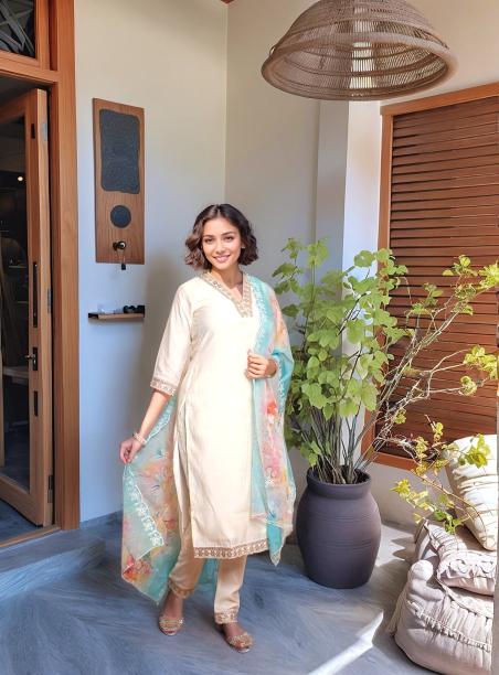 Navya Kurti 40 Latest Embroidered Cotton Kurti Bottom With Dupatta Collection Branded Kurti Wholesaler in India