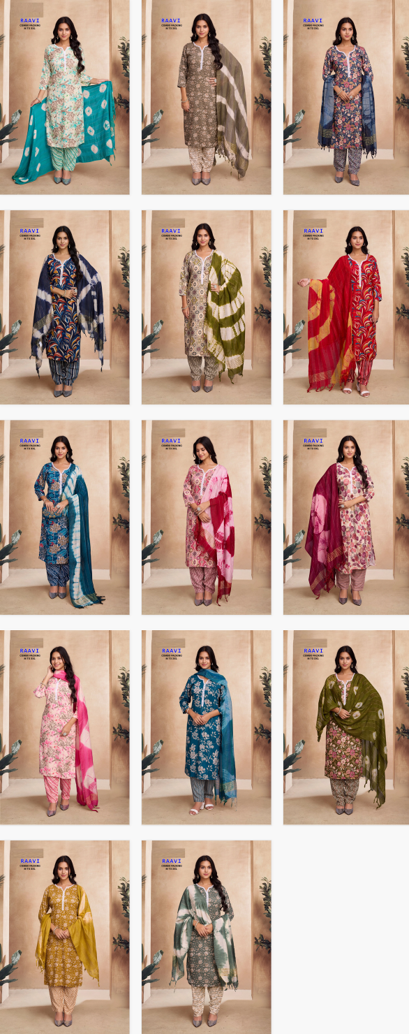 Raavi 1 Rayon Foil Printed Kurti Bottom With Dupatta Collection Full Catalog available at wholesale rate in Surat