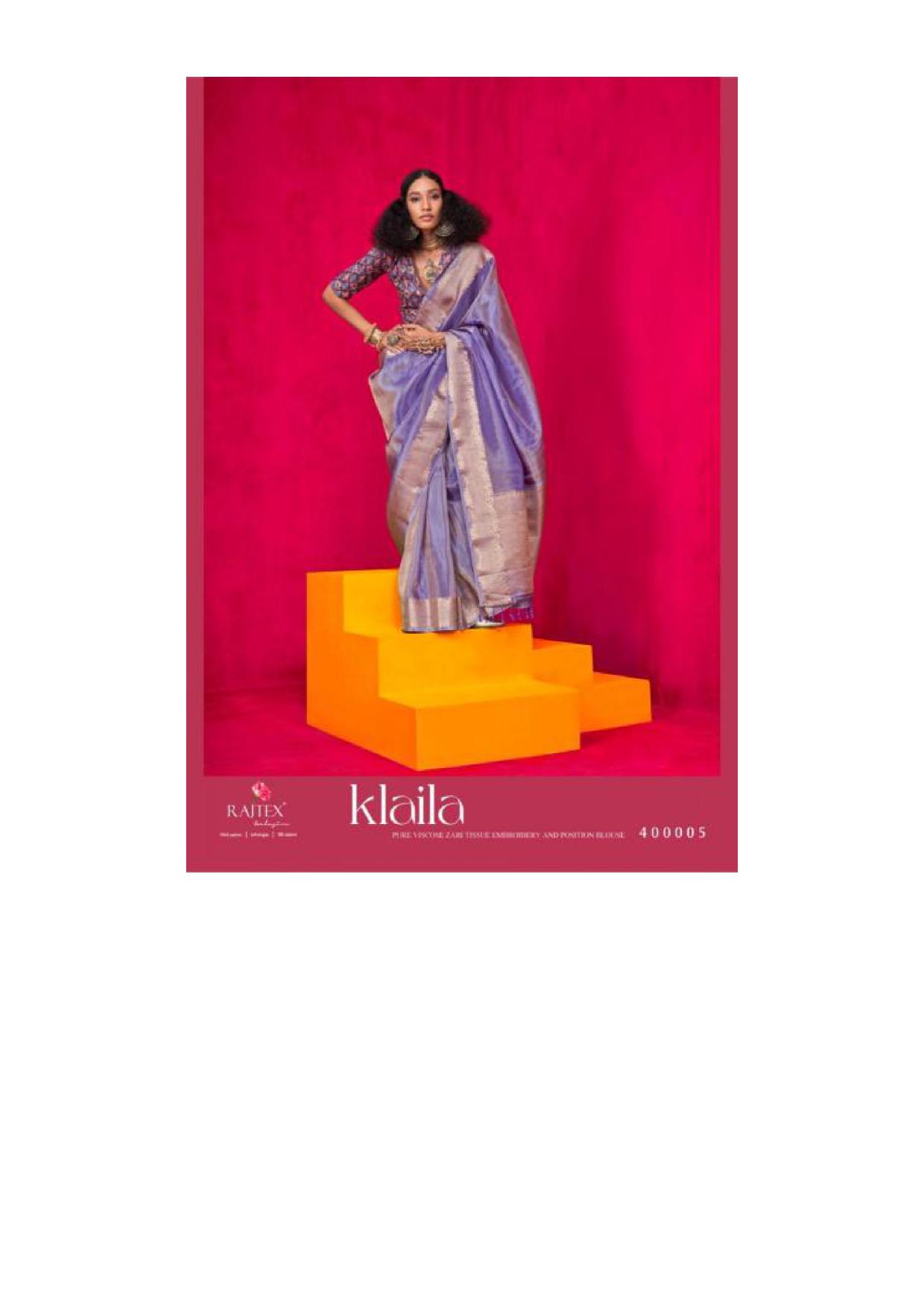 Rajtex Klaila Catalog Zari Tissue Handloom Silk fancy designer sarees online shopping india