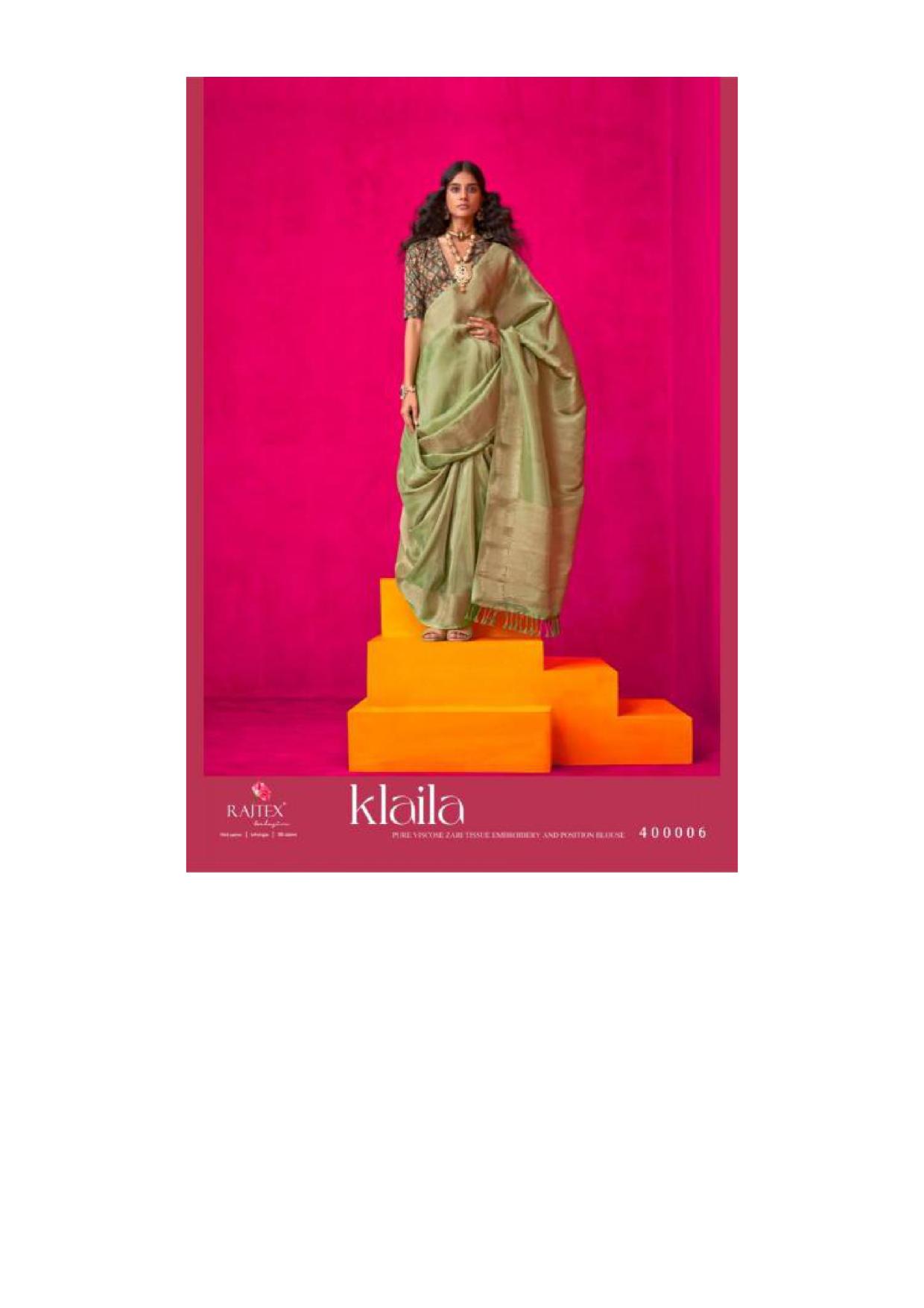 Rajtex Klaila Catalog Zari Tissue Handloom Silk fancy designer sarees online shopping india