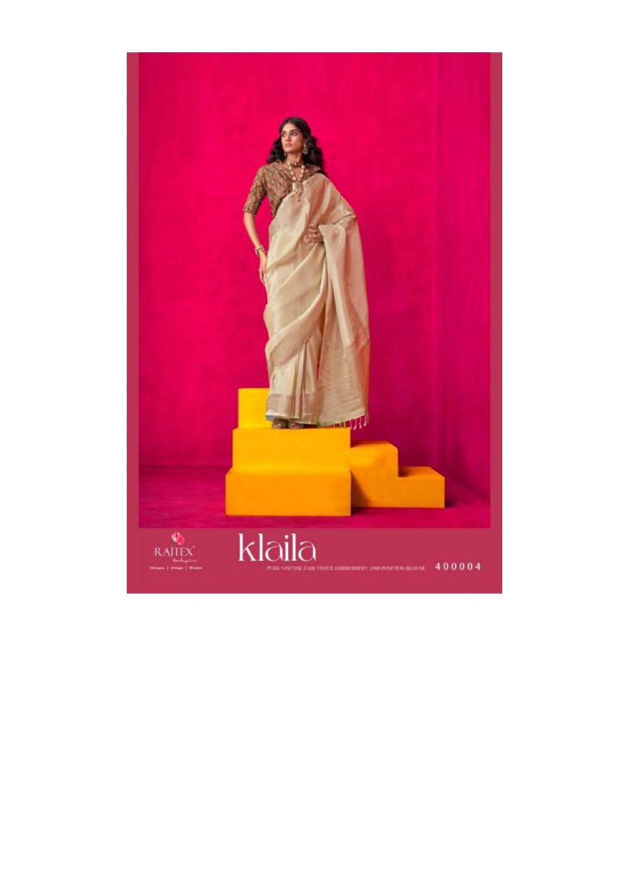 Rajtex Klaila Catalog Zari Tissue Handloom Silk fancy designer sarees online shopping india