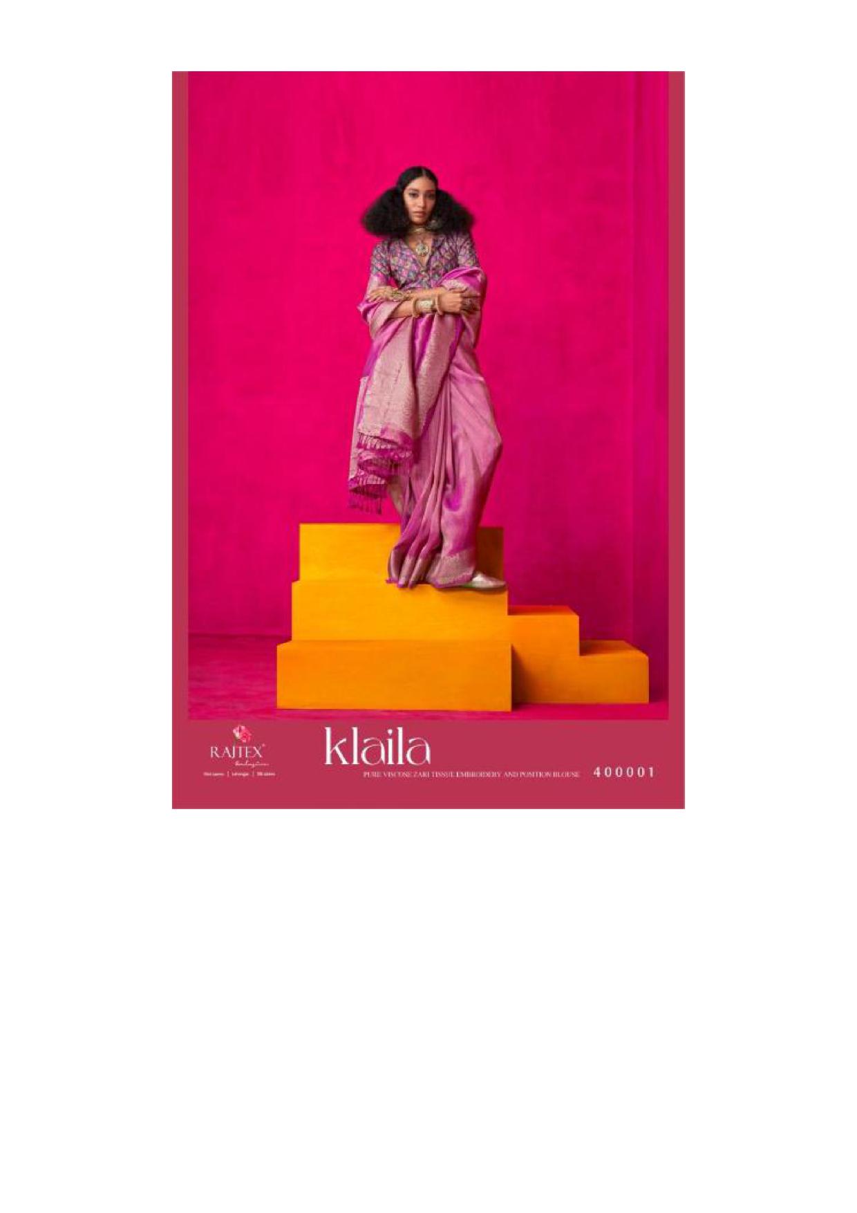 Rajtex Klaila Catalog Zari Tissue Handloom Silk fancy designer sarees online shopping india