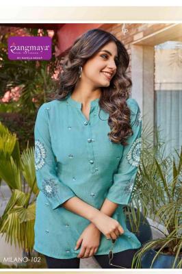 Rangmaya Milano winter short kurtis online shopping in india