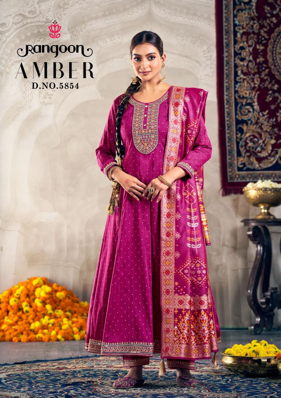 Rangoon Amber jacquard Anarkali Style Kurti Bottom With Dupatta wholesalers of Kurti in Surat
