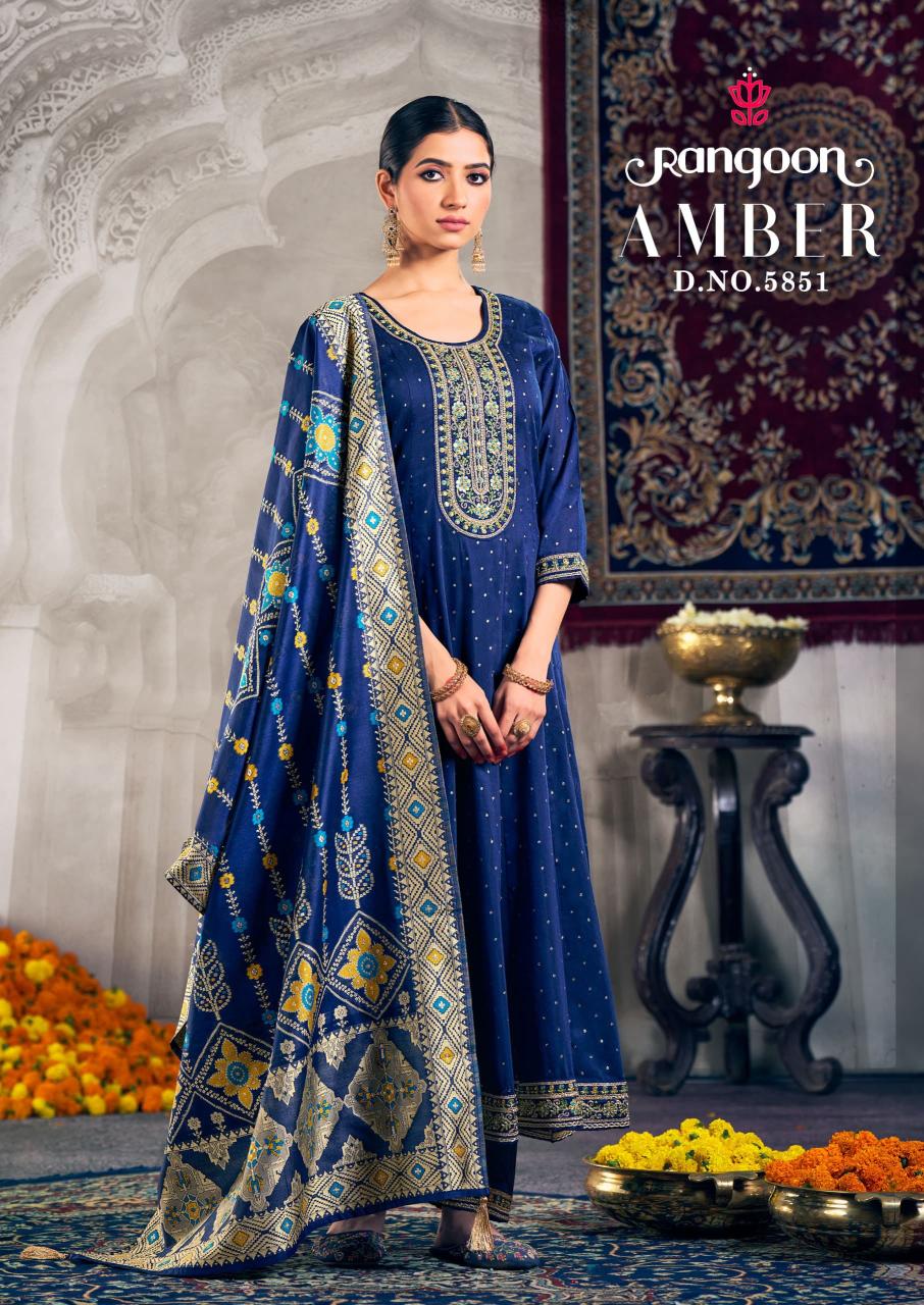 Rangoon Amber jacquard Anarkali Style Kurti Bottom With Dupatta wholesalers of Kurti in Surat