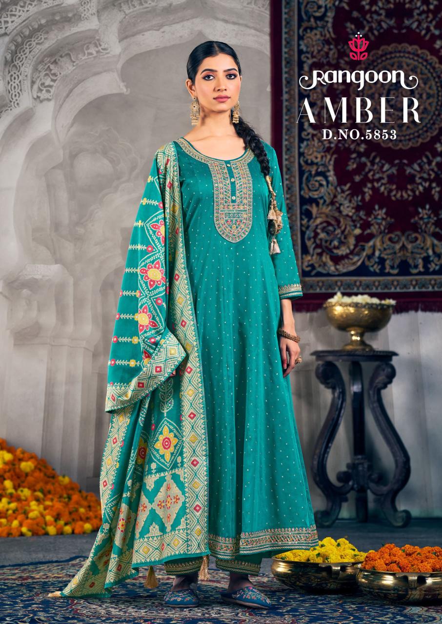 Rangoon Amber jacquard Anarkali Style Kurti Bottom With Dupatta wholesalers of Kurti in Surat