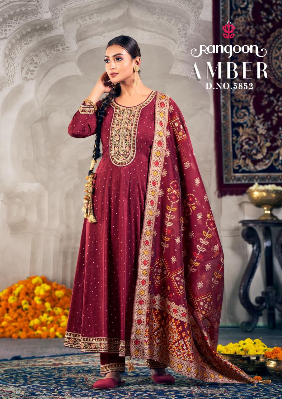 Rangoon Amber jacquard Anarkali Style Kurti Bottom With Dupatta wholesalers of Kurti in Surat