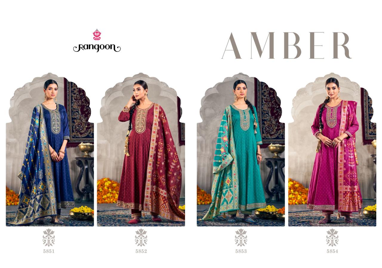 Rangoon Amber jacquard Anarkali Style Kurti Bottom With Dupatta wholesalers of Kurti in Surat