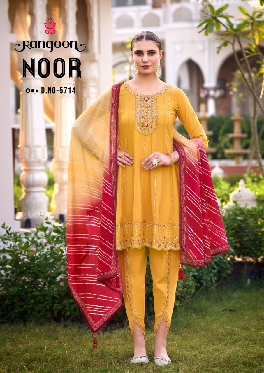 Rangoon Noor Georgette Khatli Handwork Ready Made Collection in Surat