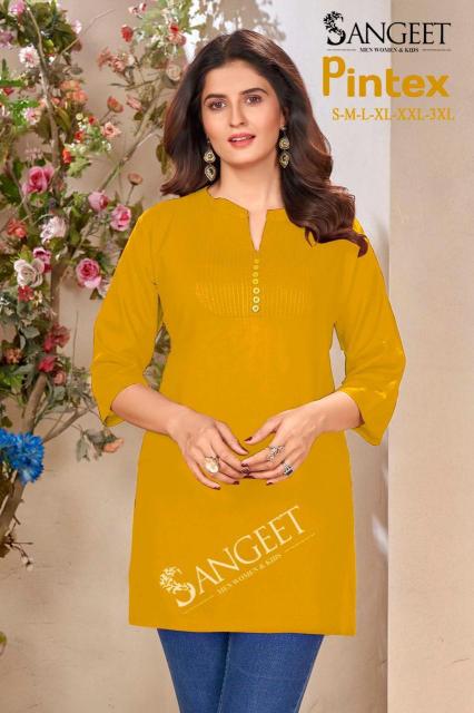 Sangeet Pintex Catalog kurti back stylish designs catalogue