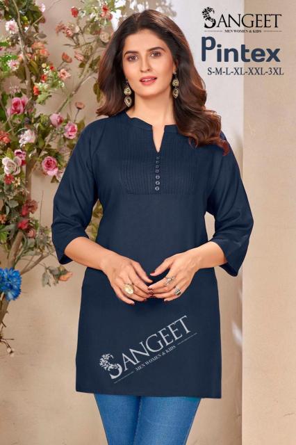Sangeet Pintex Catalog kurti back stylish designs catalogue