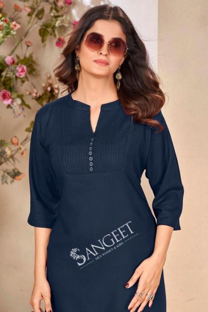 Sangeet Pintex Catalog kurti back stylish designs catalogue