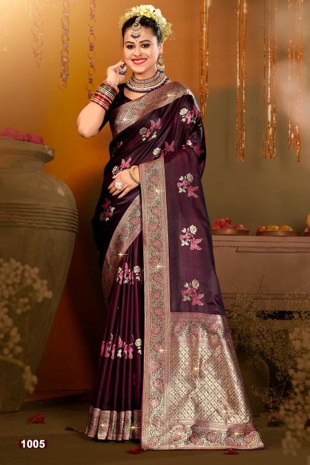 Saroj Gangavati Satin Silk Vol 3 Lastest Designer Silk Saree Collection Wholesale Saree Surat