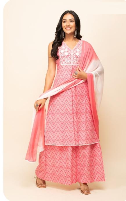 Set 0123 Cotton Readymade Kurti Bottom With Dupatta wholesale market in Surat