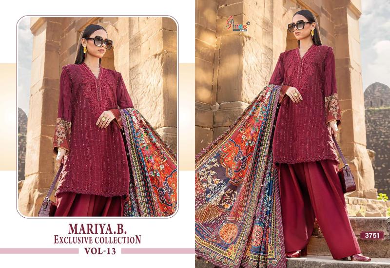 SHREE FAB MARIA B VOL 13 DRESS MATERIAL WHOLESALE IN INDIA