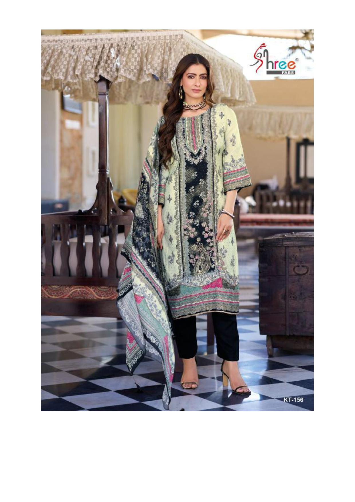 Shree Fabs Kt 156 Catalog Viscose Maslin pakistani fancy suit