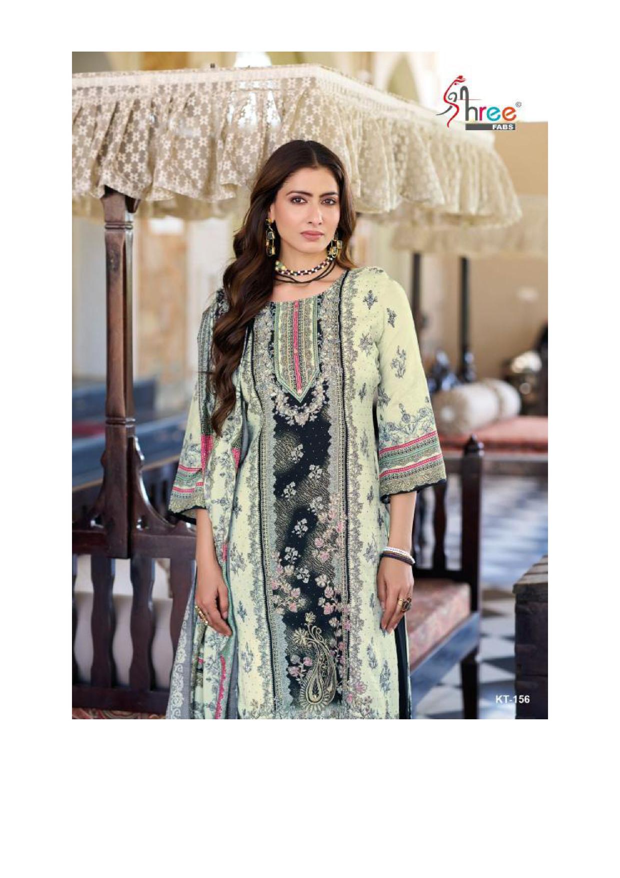 Shree Fabs Kt 156 Catalog Viscose Maslin pakistani fancy suit