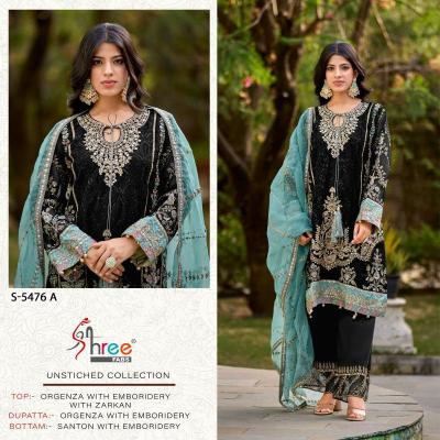 shree fabs S 5476 Catalog Organza pehnava pakistani suits