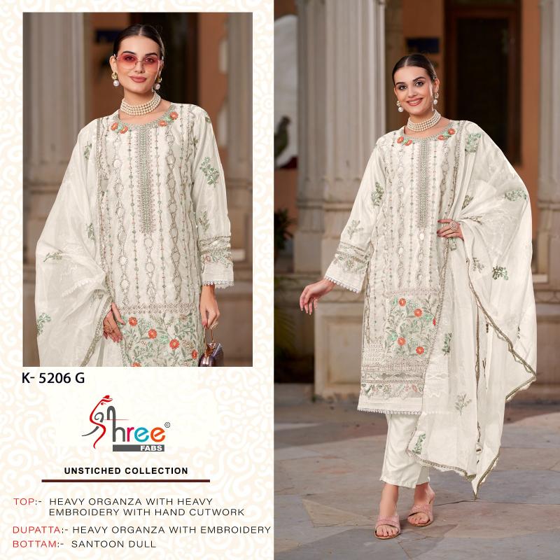 Shree K 5206 E To H Embroidered Pakistani Suit Collection Wholesale market in Surat