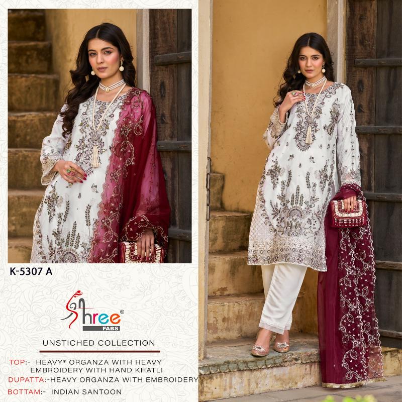 Shree K 5307 Organza Embroidered Pakistani Suit wholesale manufacturers in Surat