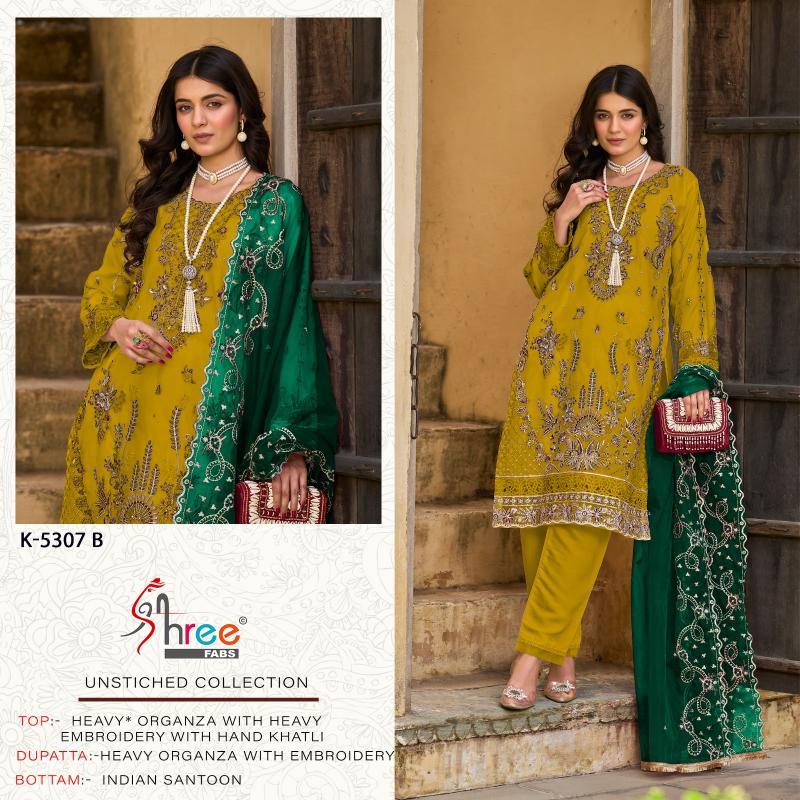 Shree K 5307 Organza Embroidered Pakistani Suit wholesale manufacturers in Surat