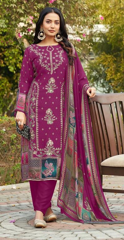 Shree Kt 149 Viscose Maslin Digital Printed Salwar Suit wholesaler of Salwar Kameez in Surat