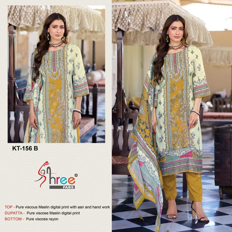 Shree Kt 156 Viscose Maslin Digital Printed Salwar Suit wholesale manufacturers in Surat