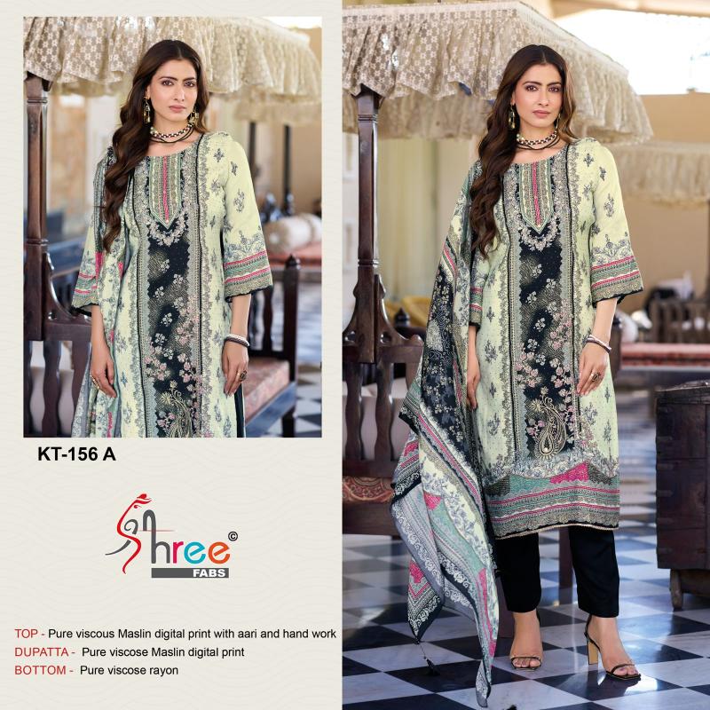 Shree Kt 156 Viscose Maslin Digital Printed Salwar Suit wholesale manufacturers in Surat