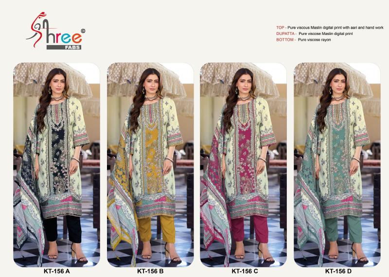 Shree Kt 156 Viscose Maslin Digital Printed Salwar Suit wholesale manufacturers in Surat