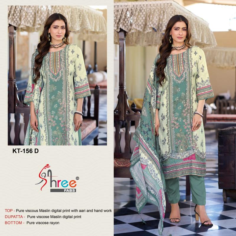 Shree Kt 156 Viscose Maslin Digital Printed Salwar Suit wholesale manufacturers in Surat