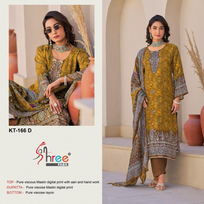 Shree Kt 166 Viscose Maslin Digital Printed Salwar Suit Collection in India