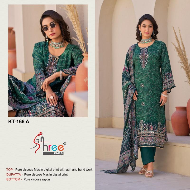 Shree Kt 166 Viscose Maslin Digital Printed Salwar Suit Collection in India