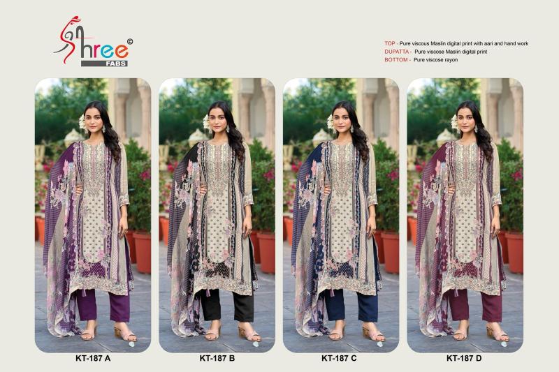 Shree Kt 187 Viscose Maslin Digital Printed Salwar Suit Collection in Surat