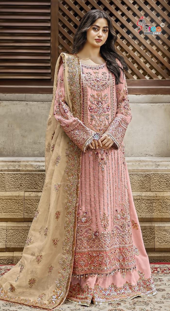 Shree Kt 5220 Organza Embroidered Pakistani Salwar Suits in Surat