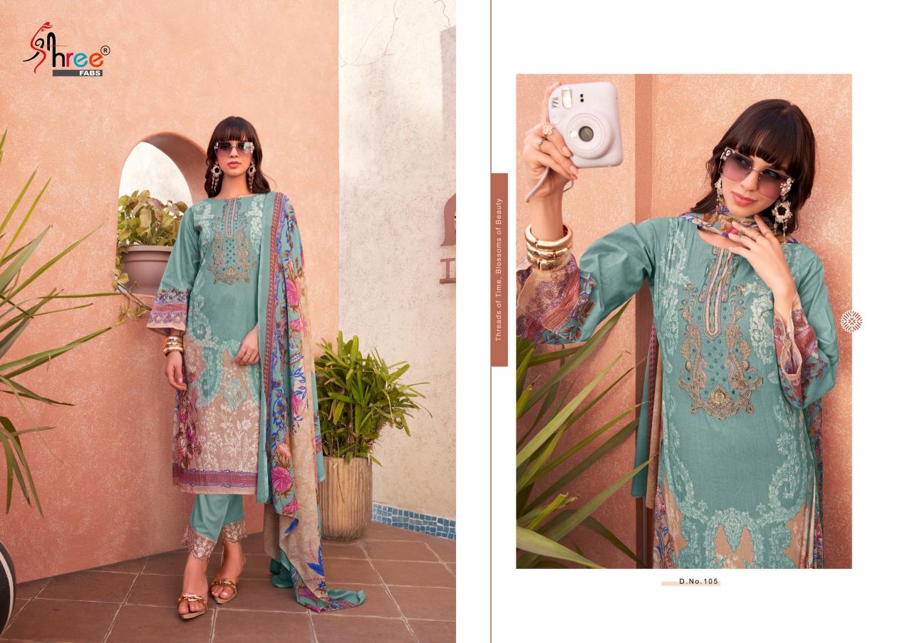 Shree Mashaal Emb Lawn Collection Vol 1 Cotton Dupatta Pakistani Suits wholesalers in Surat