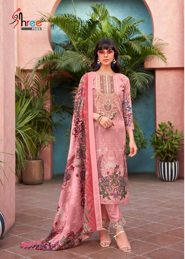 Shree Mashaal Emb Lawn Collection Vol 1 Cotton Dupatta Pakistani Suits wholesalers in Surat