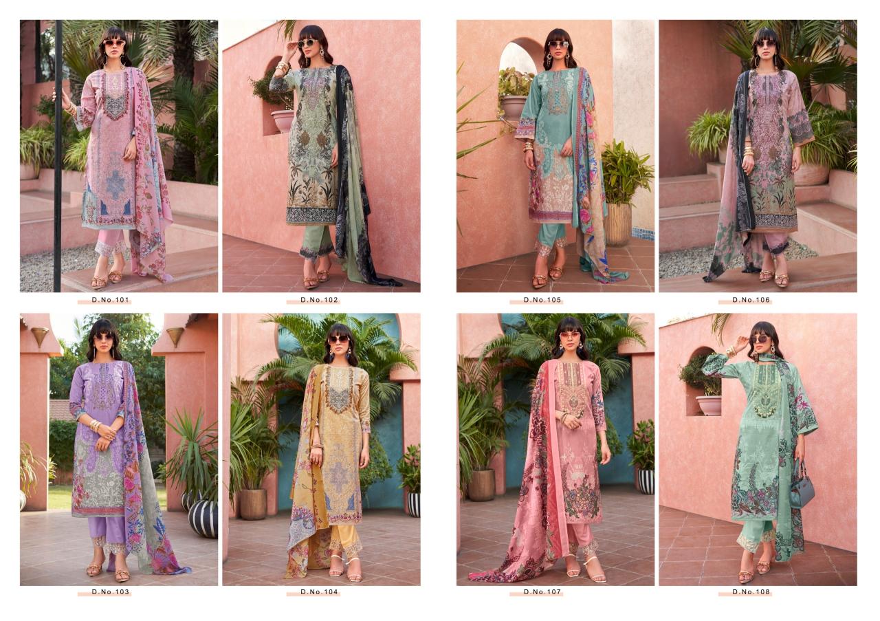 Shree Mashaal Emb Lawn Collection Vol 1 Cotton Dupatta Pakistani Suits wholesalers in Surat
