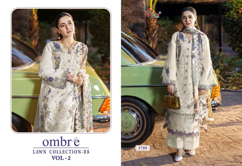 Shree Ombre Lawn Collection 25 Vol 2 Cotton Dupatta Pakistani Suits wholesale manufacturers in Surat
