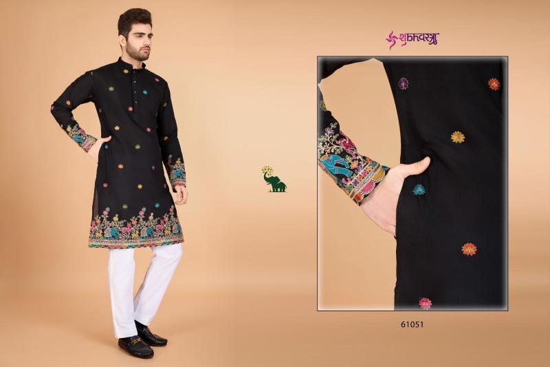 Shubhvastra Sanskruti Styles Viscose Silk Mens Kurta Collection wholesale manufacturers in Surat