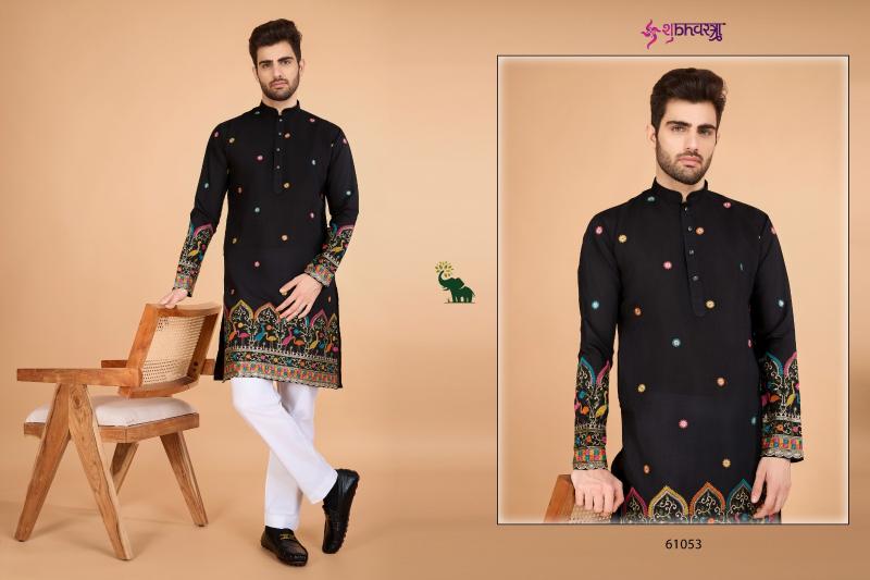 Shubhvastra Sanskruti Styles Viscose Silk Mens Kurta Collection wholesale manufacturers in Surat