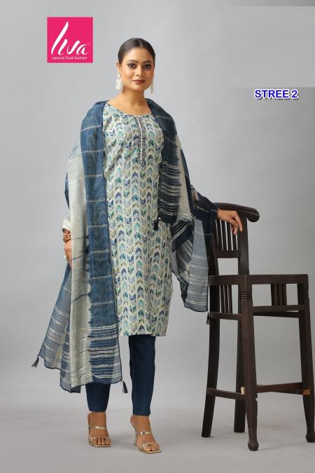 Stree Vol 2 Chanderi Foil Printed Kurti Bottom With Dupatta Collectionin Surat
