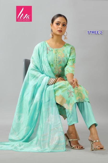 Stree Vol 2 Chanderi Foil Printed Kurti Bottom With Dupatta Collectionin Surat