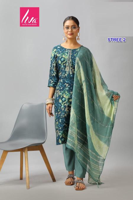 Stree Vol 2 Chanderi Foil Printed Kurti Bottom With Dupatta Collectionin Surat