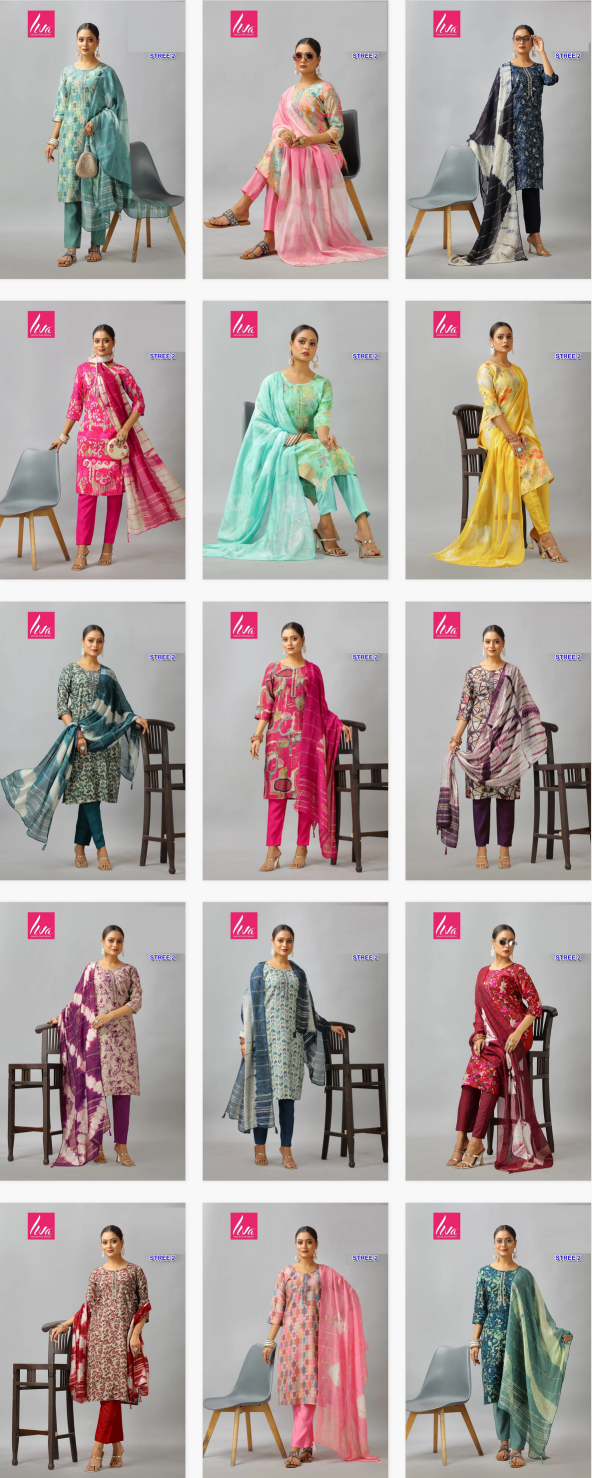 Stree Vol 2 Chanderi Foil Printed Kurti Bottom With Dupatta Collectionin Surat