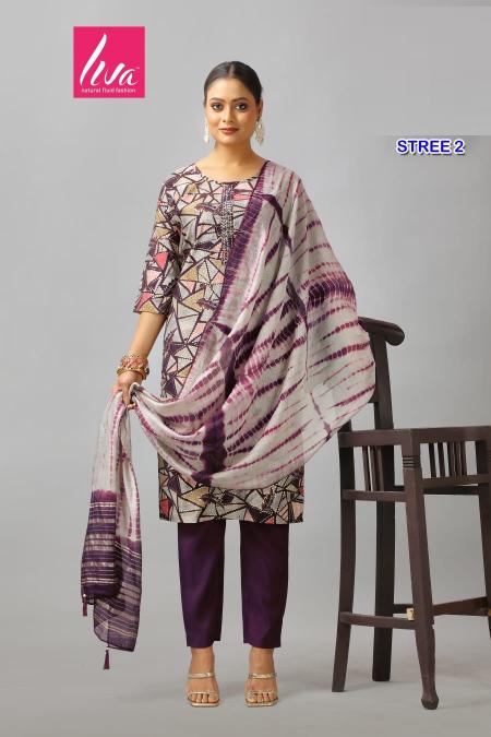 Stree Vol 2 Chanderi Foil Printed Kurti Bottom With Dupatta Collectionin Surat