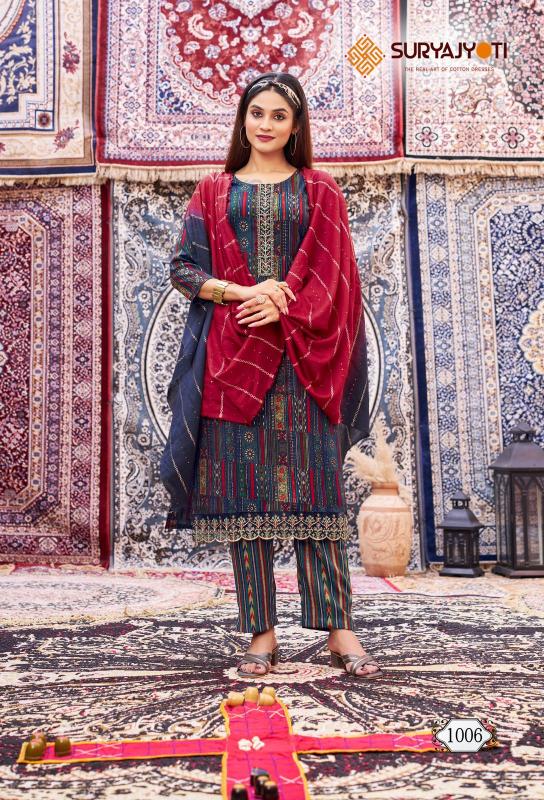 Suryajyoti Krati Vol 1 Readymade Stylish Printed Rayon Dress Collection Manufacturers of Kurti In Surat