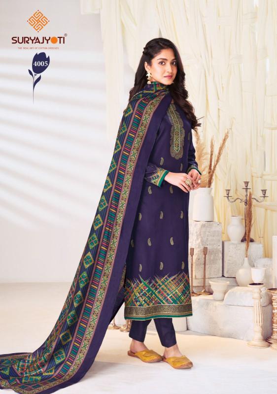 Suryajyoti Pallavi Vol 4 Jam Satin Dress Material Collection in Surat