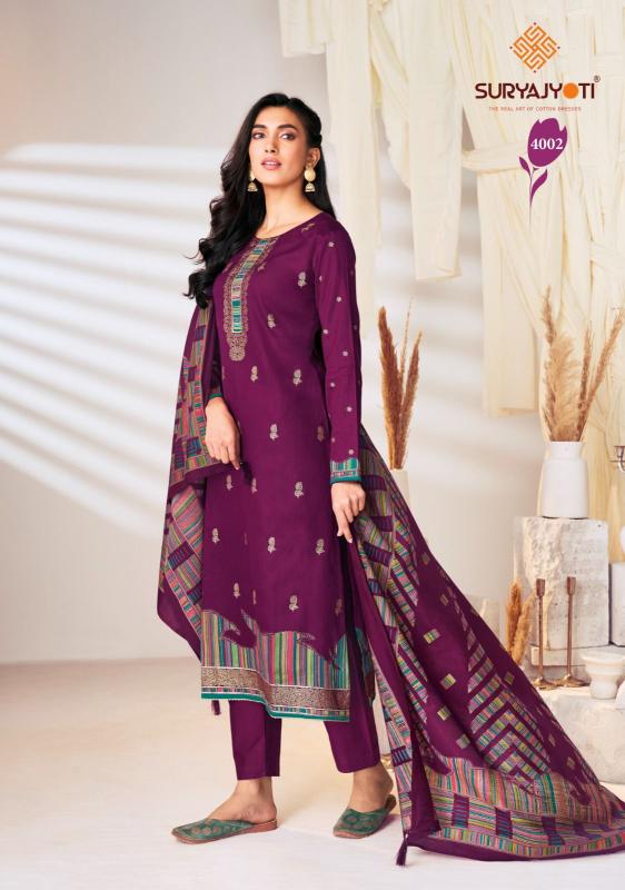 Suryajyoti Pallavi Vol 4 Jam Satin Dress Material Collection in Surat