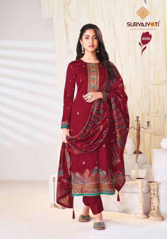 Suryajyoti Pallavi Vol 4 Jam Satin Dress Material Collection in Surat